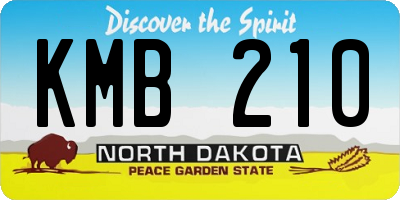ND license plate KMB210