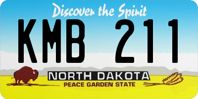 ND license plate KMB211