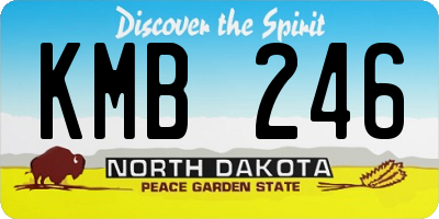 ND license plate KMB246