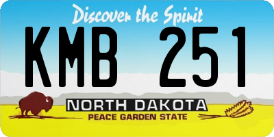 ND license plate KMB251