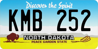 ND license plate KMB252