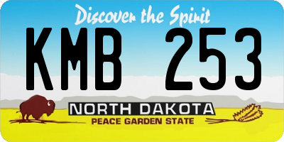 ND license plate KMB253