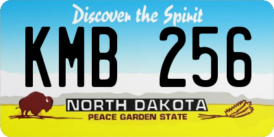 ND license plate KMB256