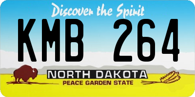 ND license plate KMB264