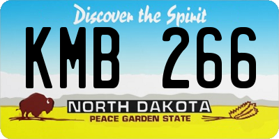 ND license plate KMB266