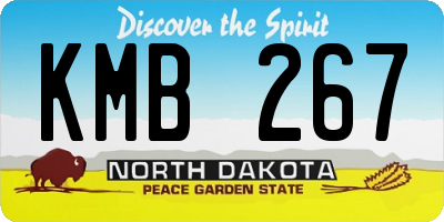 ND license plate KMB267