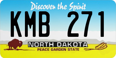 ND license plate KMB271