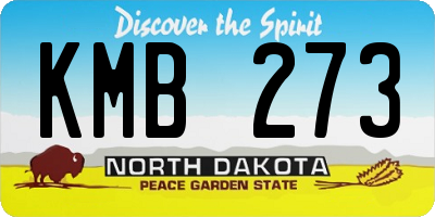ND license plate KMB273