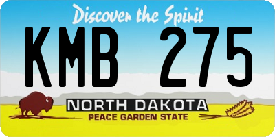 ND license plate KMB275