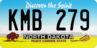 ND license plate KMB279