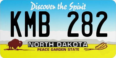 ND license plate KMB282