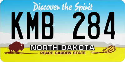 ND license plate KMB284