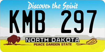 ND license plate KMB297