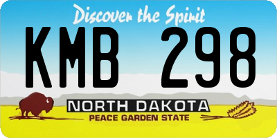 ND license plate KMB298