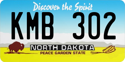 ND license plate KMB302