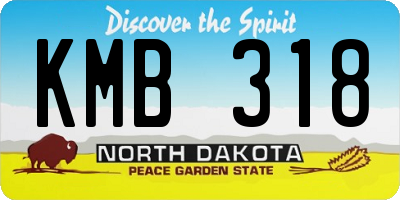 ND license plate KMB318