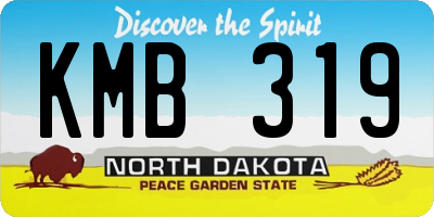 ND license plate KMB319