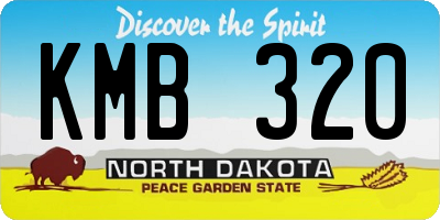 ND license plate KMB320