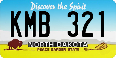 ND license plate KMB321