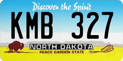 ND license plate KMB327