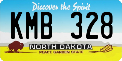 ND license plate KMB328