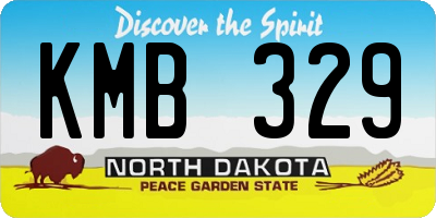 ND license plate KMB329