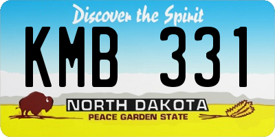 ND license plate KMB331