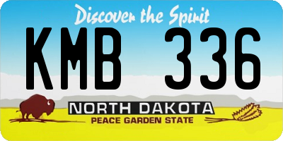 ND license plate KMB336