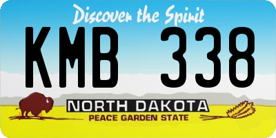 ND license plate KMB338