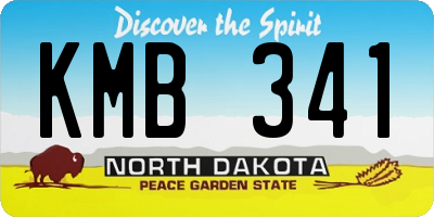 ND license plate KMB341
