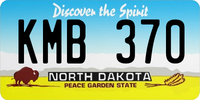 ND license plate KMB370