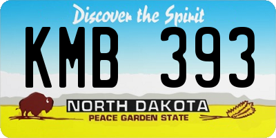 ND license plate KMB393