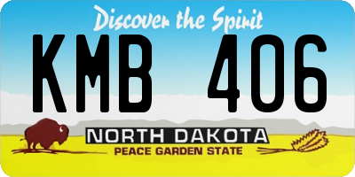 ND license plate KMB406