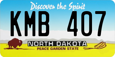 ND license plate KMB407