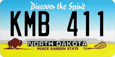 ND license plate KMB411