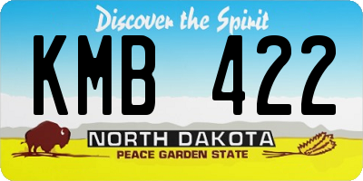ND license plate KMB422