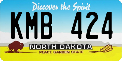 ND license plate KMB424