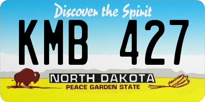 ND license plate KMB427
