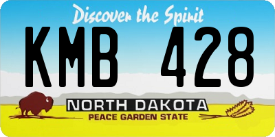 ND license plate KMB428