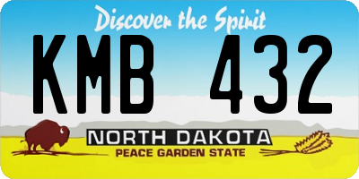 ND license plate KMB432