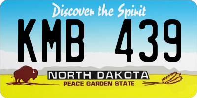 ND license plate KMB439