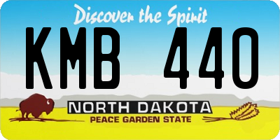 ND license plate KMB440