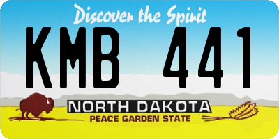 ND license plate KMB441