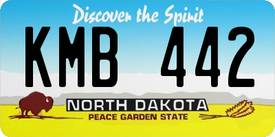 ND license plate KMB442