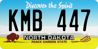 ND license plate KMB447