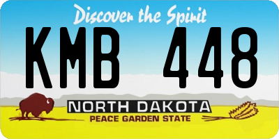 ND license plate KMB448
