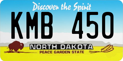 ND license plate KMB450