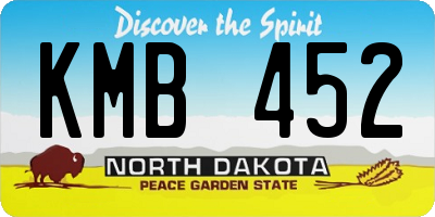 ND license plate KMB452