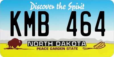 ND license plate KMB464