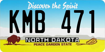ND license plate KMB471